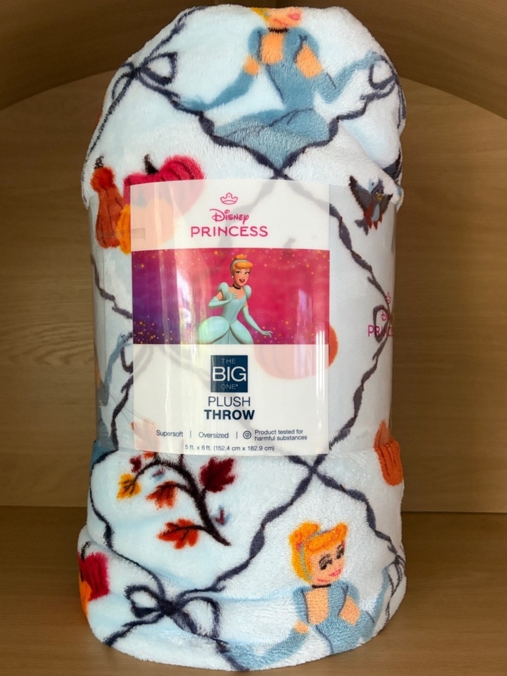 NWT•Cinderella Supersoft Oversized Plush Throw Blanket | 5’x6’ (60”x72”)